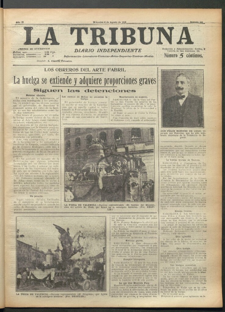 Miniatura de La Tribuna del 6 de agosto de 1913