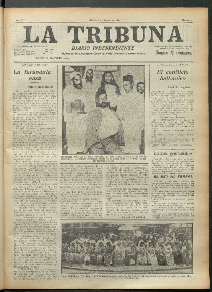 Miniatura de La Tribuna del 9 de agosto de 1913