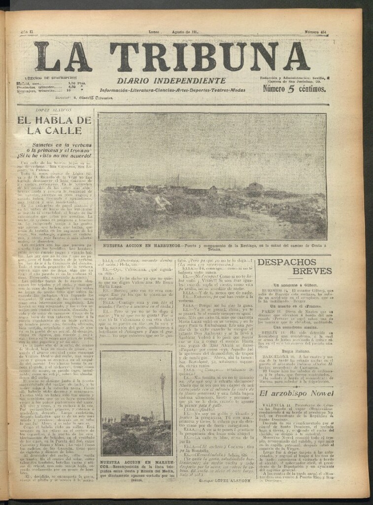 Miniatura de La Tribuna del 11 de agosto de 1913