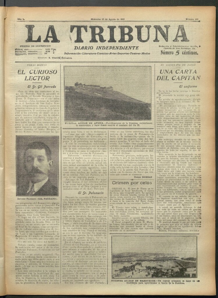 Miniatura de La Tribuna del 13 de agosto de 1913