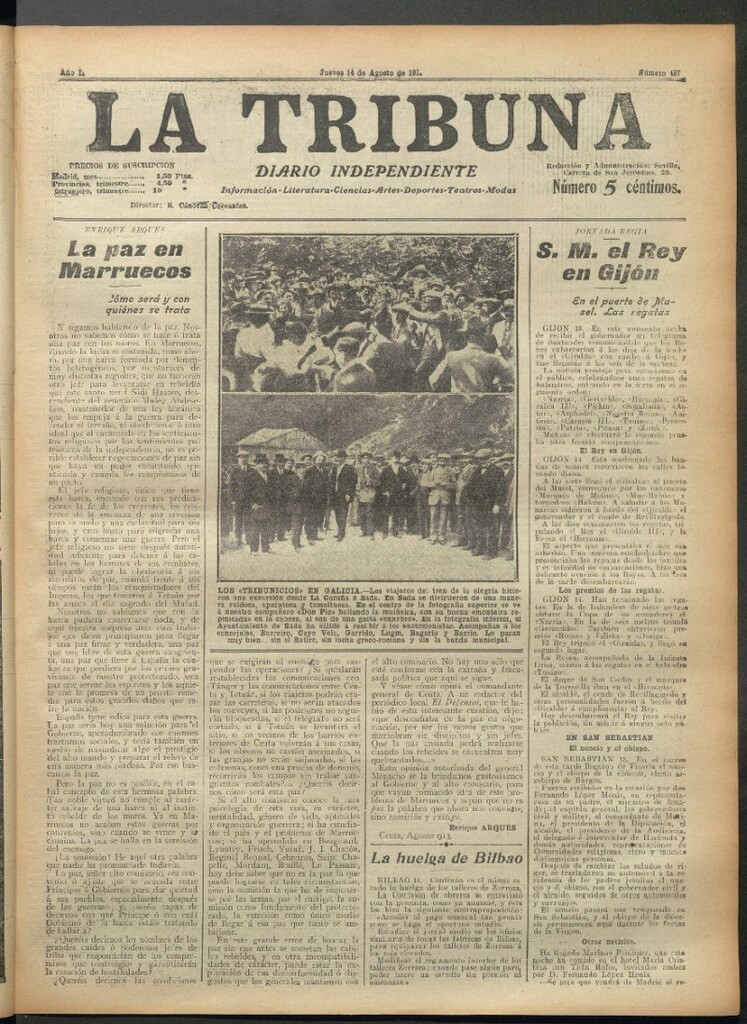 Miniatura de La Tribuna del 14 de agosto de 1913