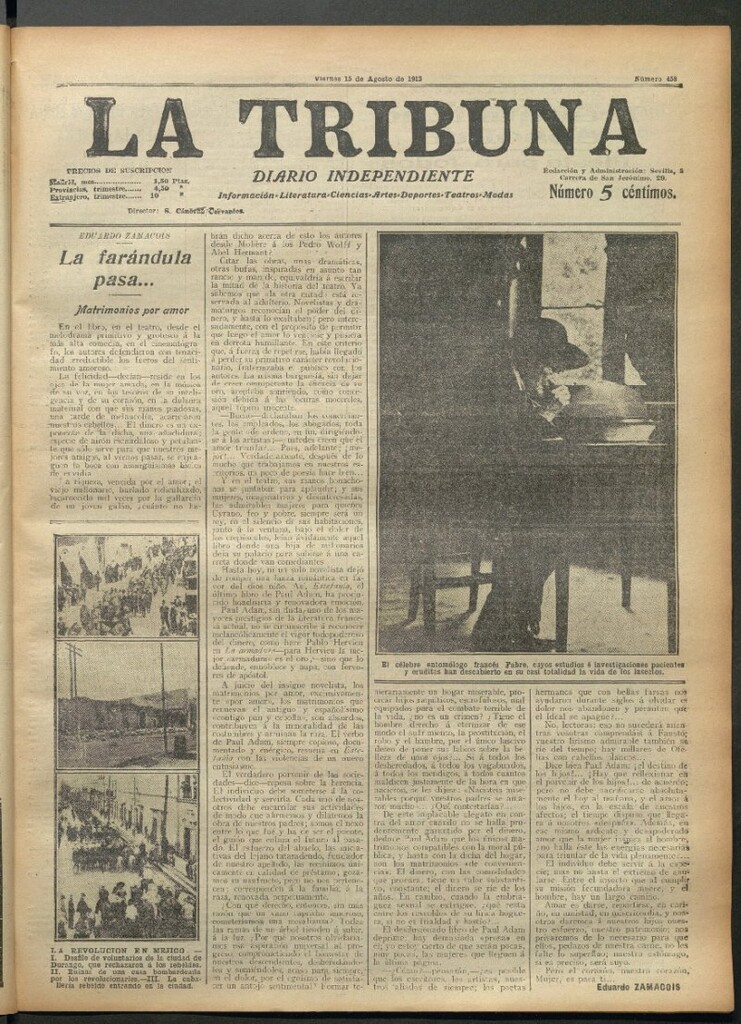 Miniatura de La Tribuna del 15 de agosto de 1913