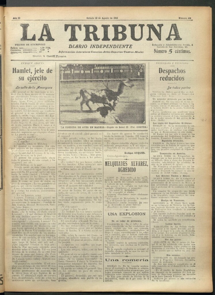 Miniatura de La Tribuna del 16 de agosto de 1913