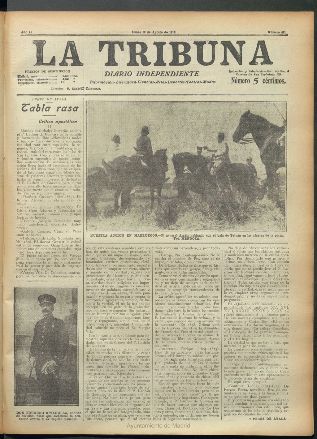 Miniatura de La Tribuna del 18 de agosto de 1913
