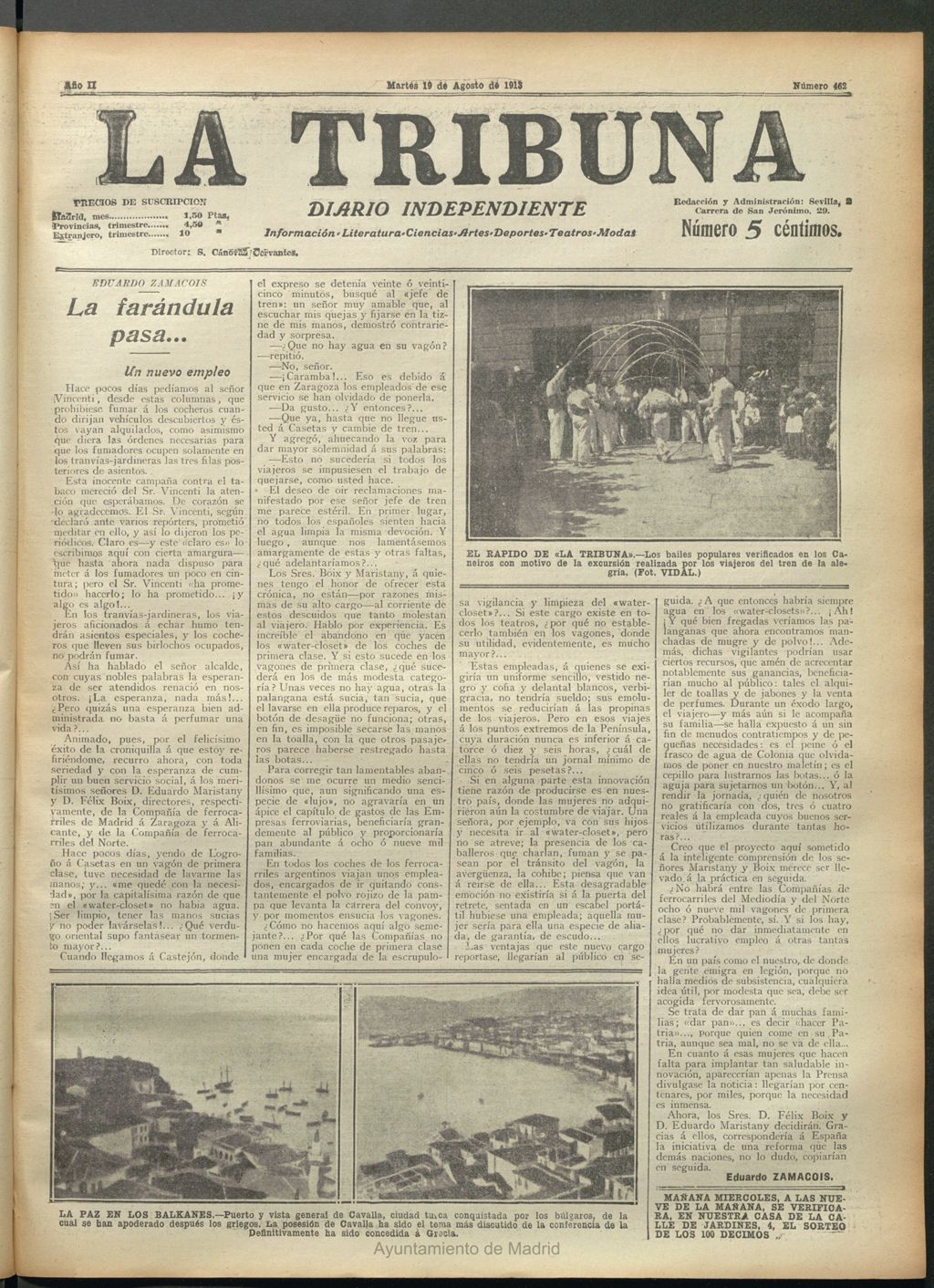 Miniatura de La Tribuna del 19 de agosto de 1913