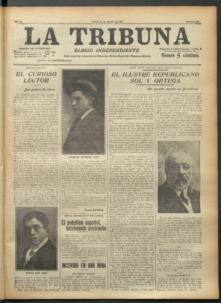 Miniatura de La Tribuna del 21 de agosto de 1913