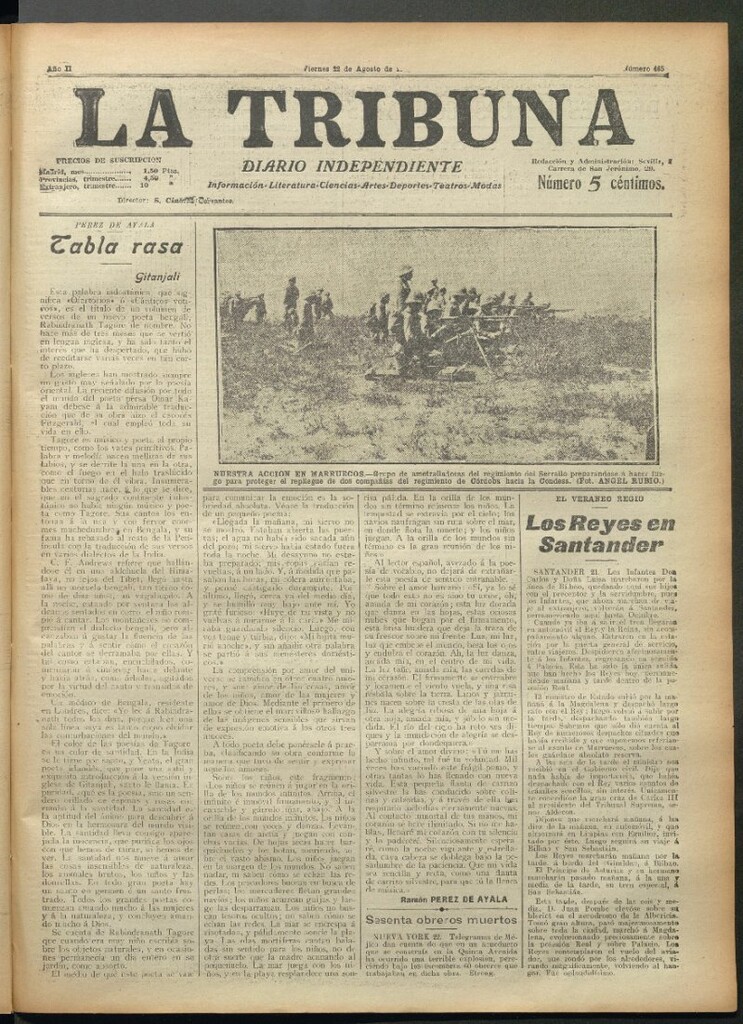 Miniatura de La Tribuna del 22 de agosto de 1913