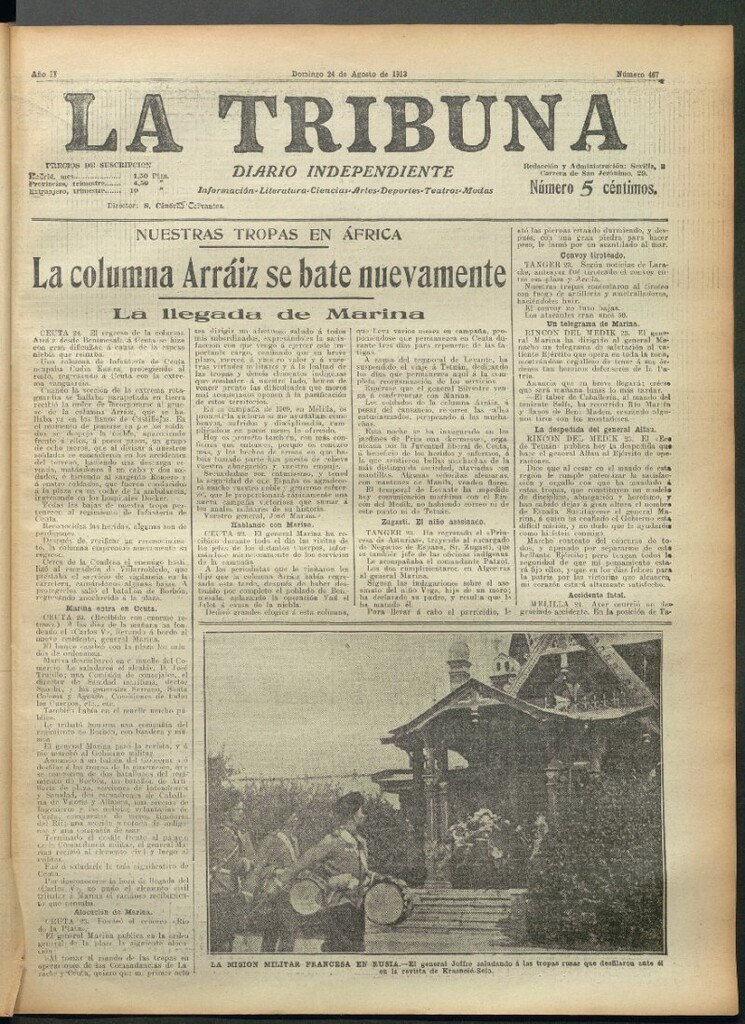 Miniatura de La Tribuna del 24 de agosto de 1913
