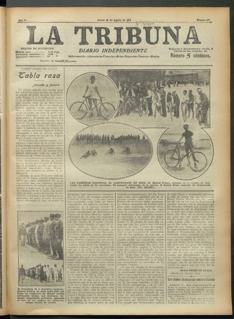 Miniatura de La Tribuna del 28 de agosto de 1913