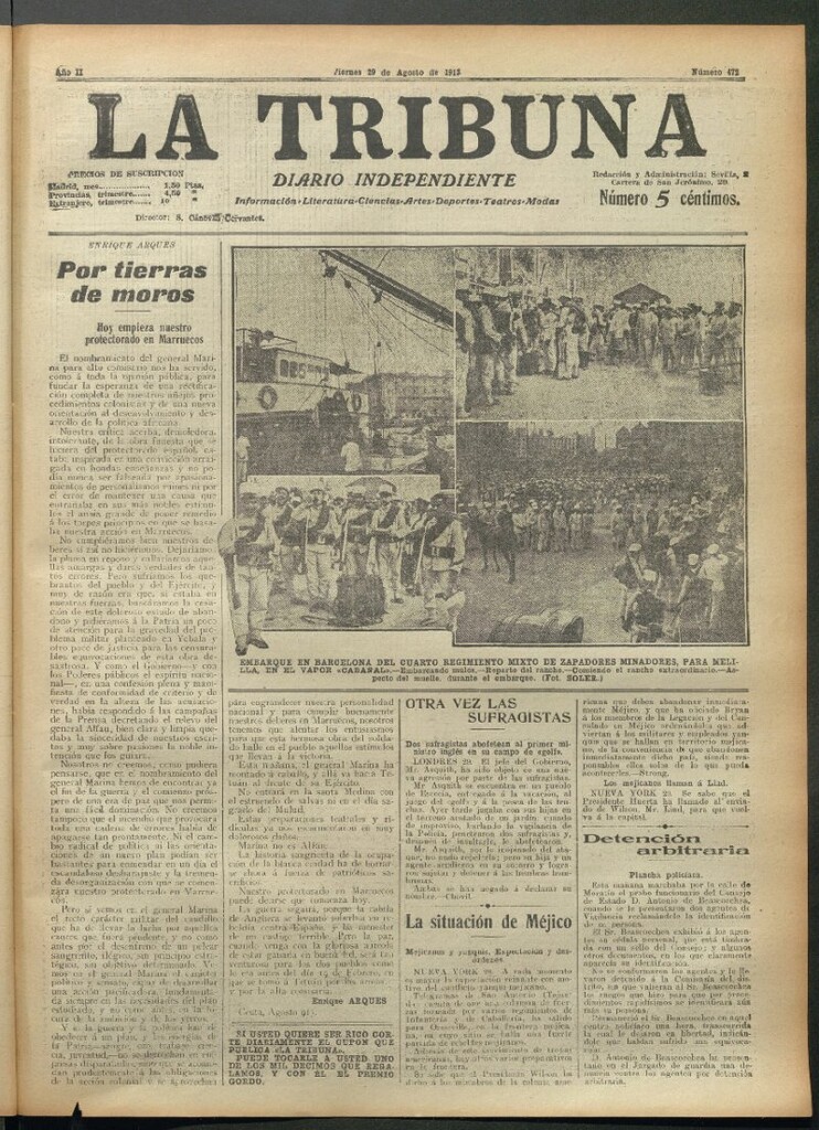 Miniatura de La Tribuna del 29 de agosto de 1913
