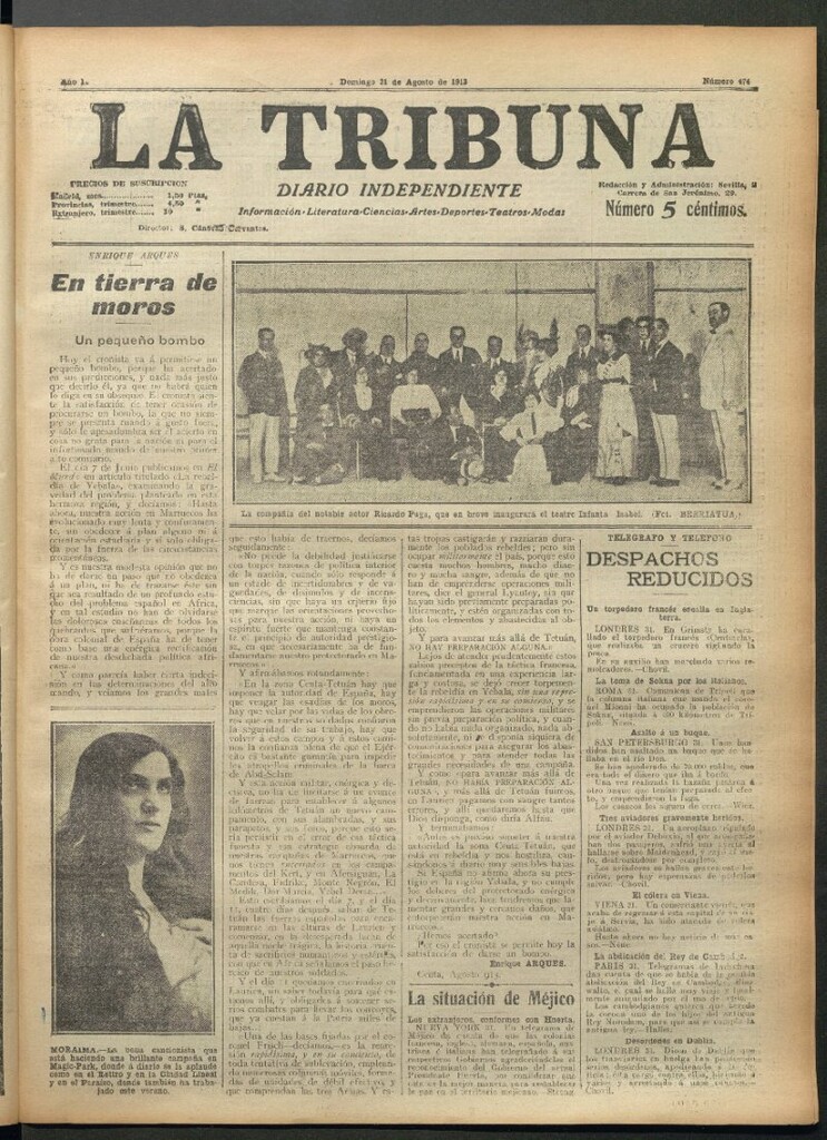Miniatura de La Tribuna del 31 de agosto de 1913