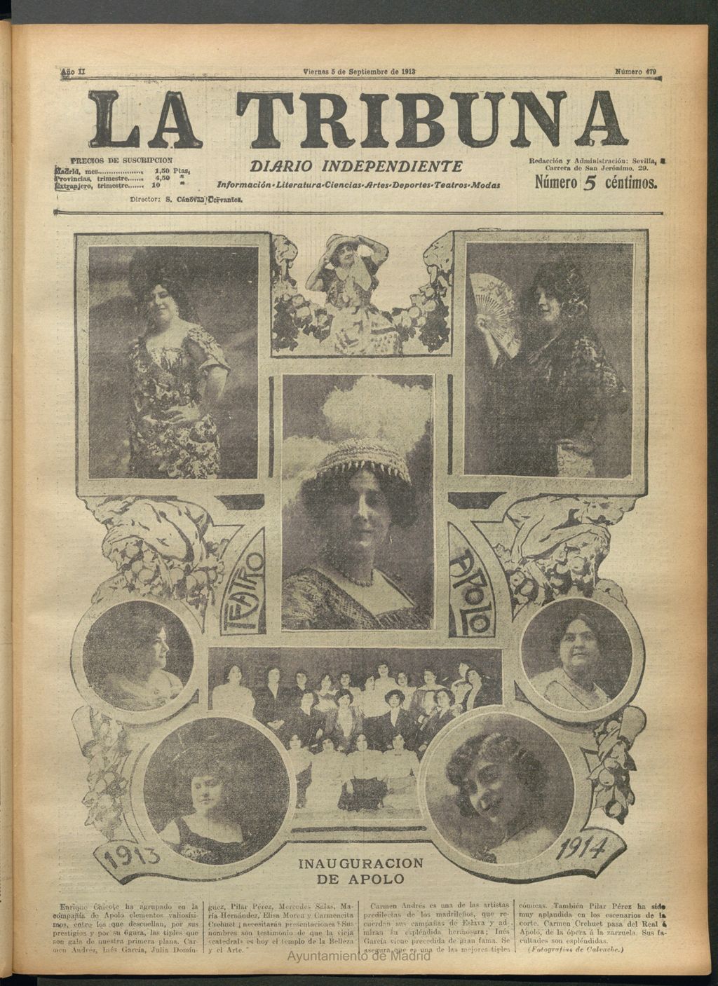 Miniatura de La Tribuna del 5 de septiembre de 1913