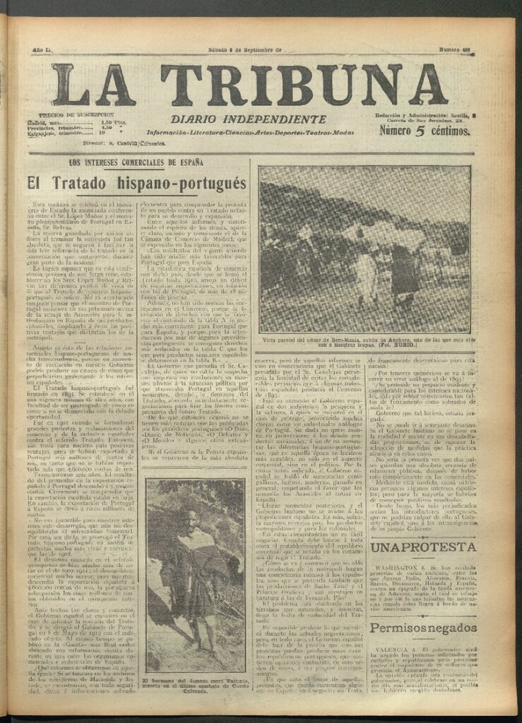 Miniatura de La Tribuna del 6 de septiembre de 1913