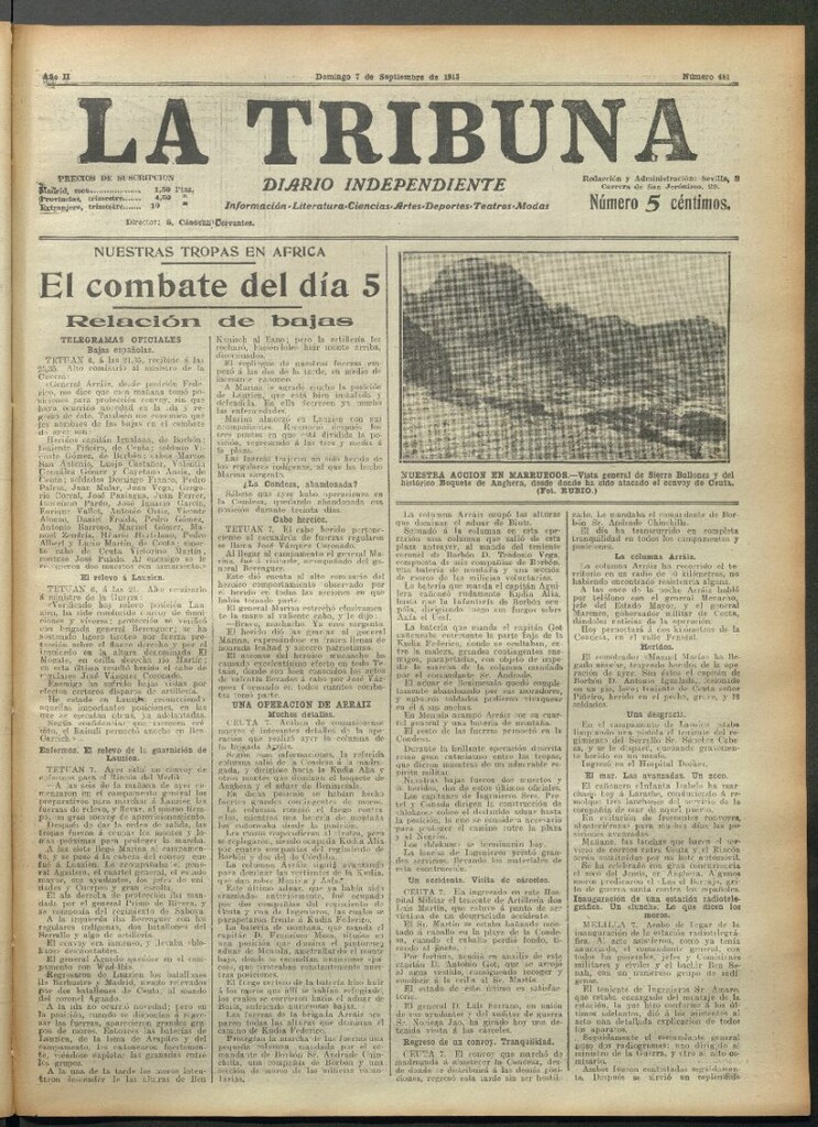 Miniatura de La Tribuna del 7 de septiembre de 1913