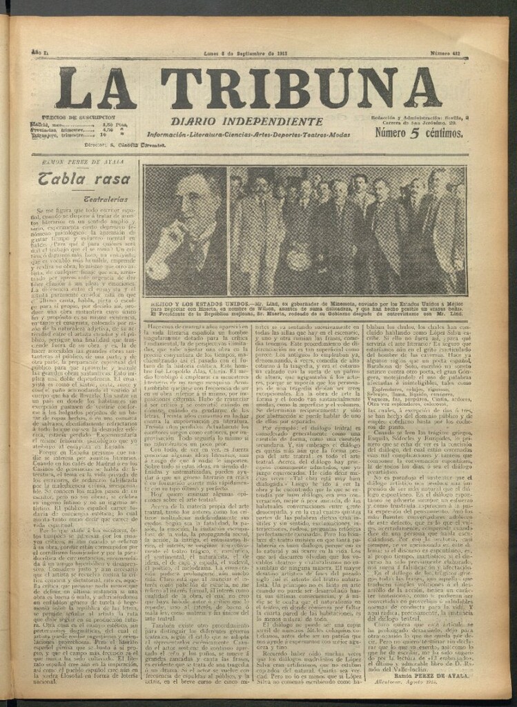Miniatura de La Tribuna del 8 de septiembre de 1913