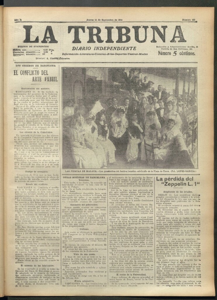 Miniatura de La Tribuna del 11 de septiembre de 1913