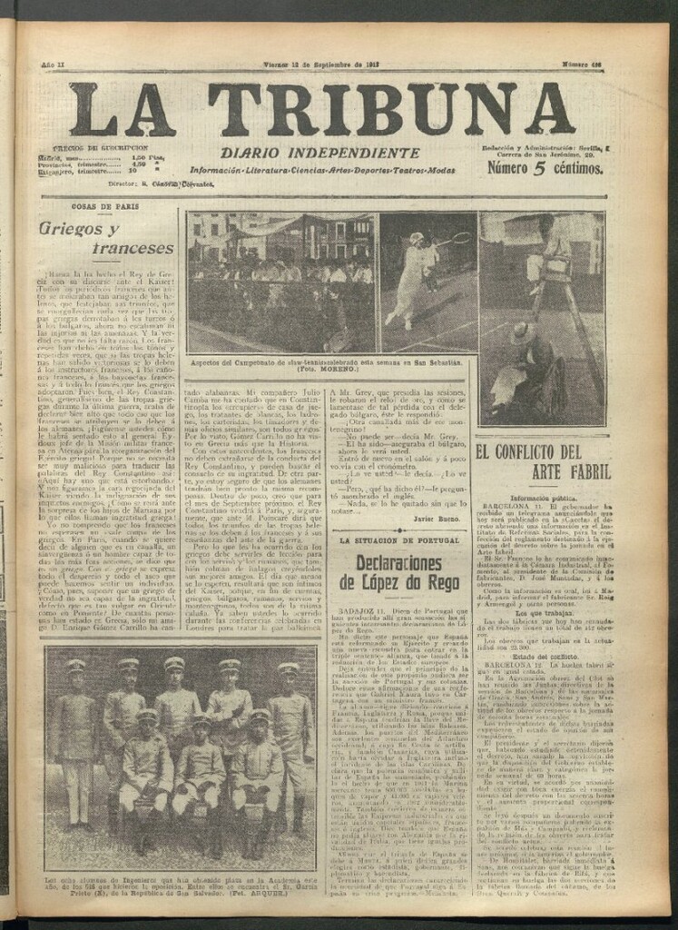 Miniatura de La Tribuna del 12 de septiembre de 1913