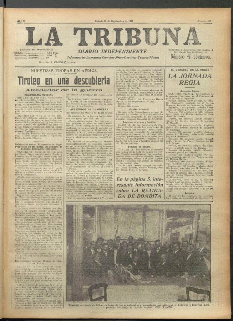 Miniatura de La Tribuna del 13 de septiembre de 1913