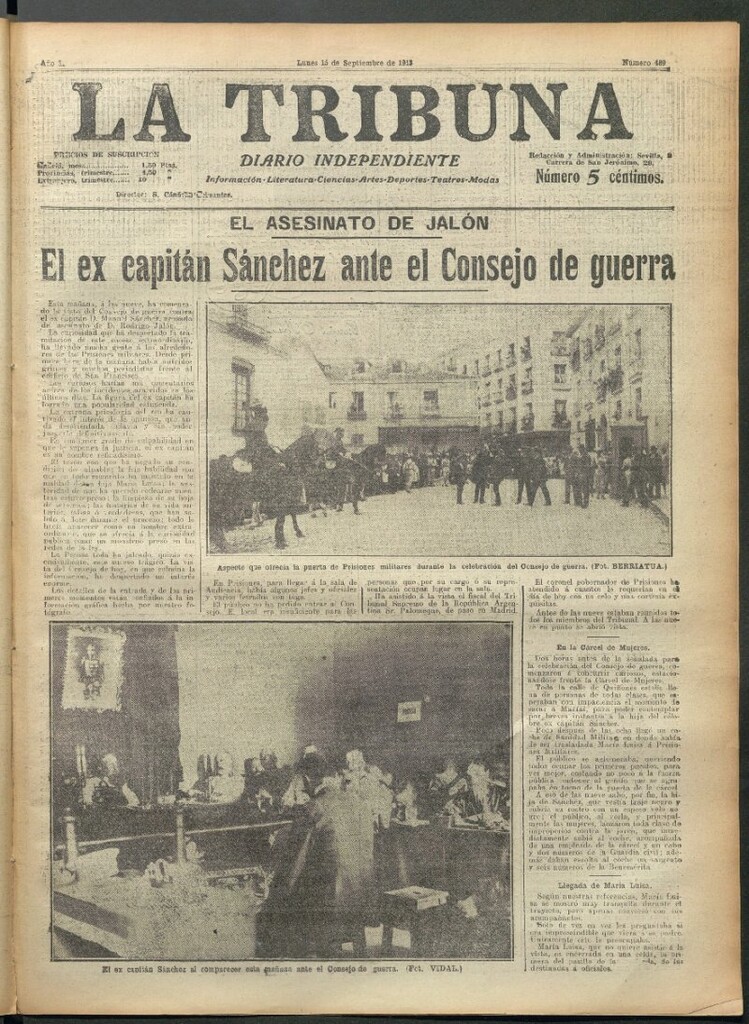Miniatura de La Tribuna del 15 de septiembre de 1913