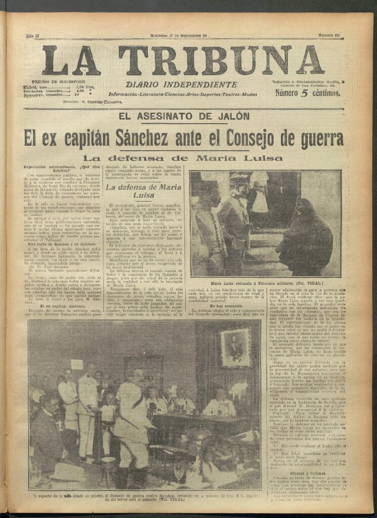 Miniatura de La Tribuna del 17 de septiembre de 1913