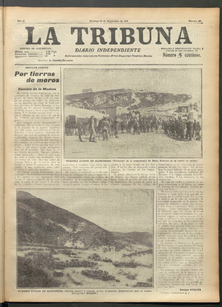 Miniatura de La Tribuna del 21 de septiembre de 1913
