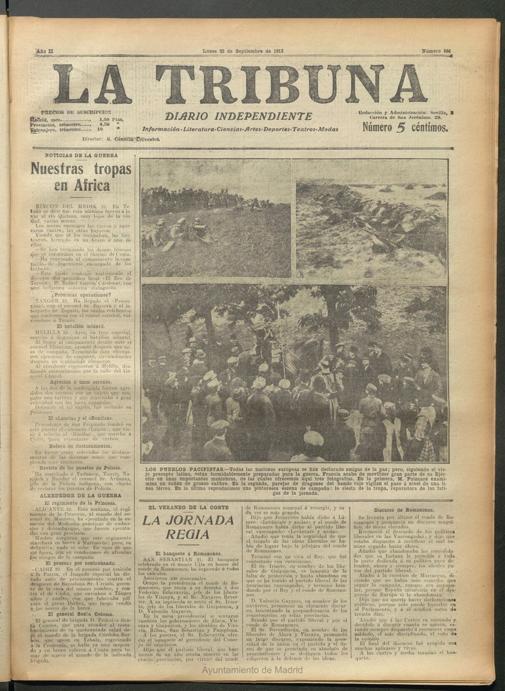 Miniatura de La Tribuna del 22 de septiembre de 1913