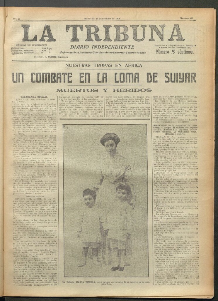 Miniatura de La Tribuna del 23 de septiembre de 1913