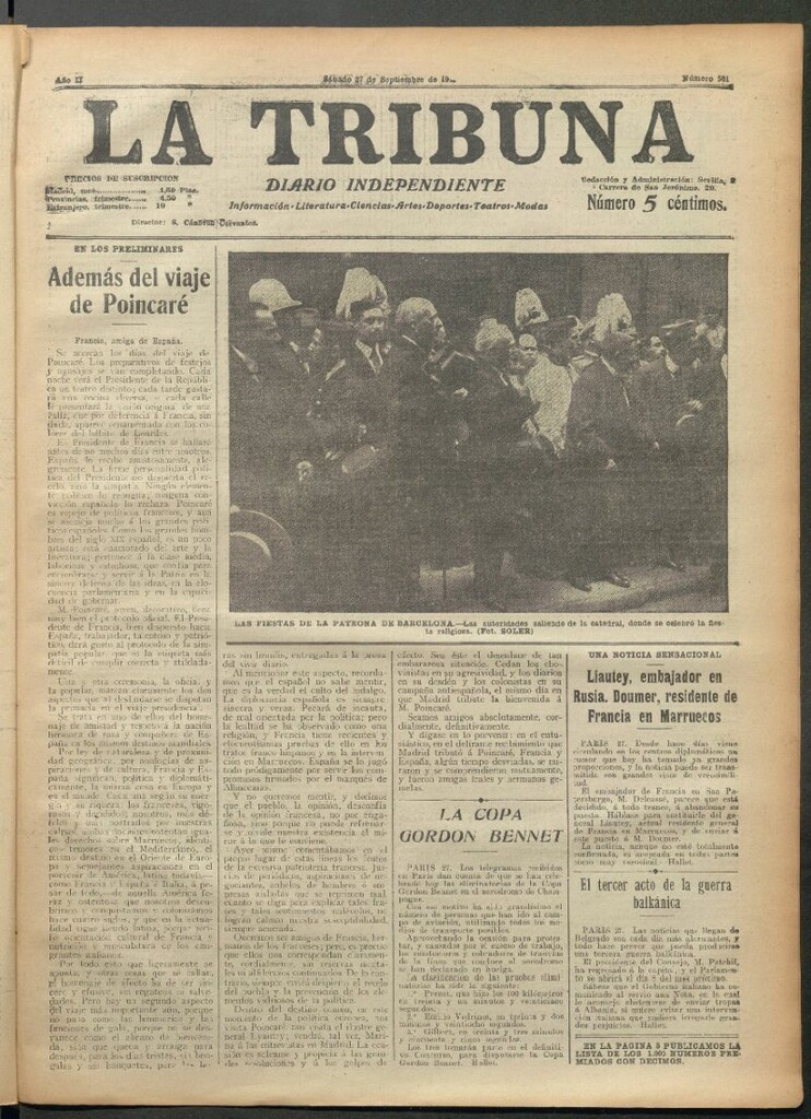 Miniatura de La Tribuna del 27 de septiembre de 1913
