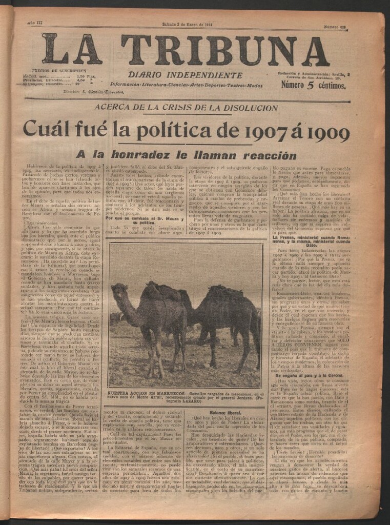 Miniatura de La Tribuna del 3 de enero de 1914