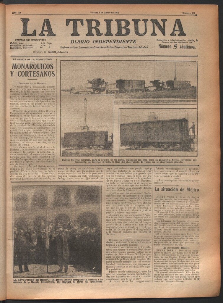 Miniatura de La Tribuna del 9 de enero de 1914