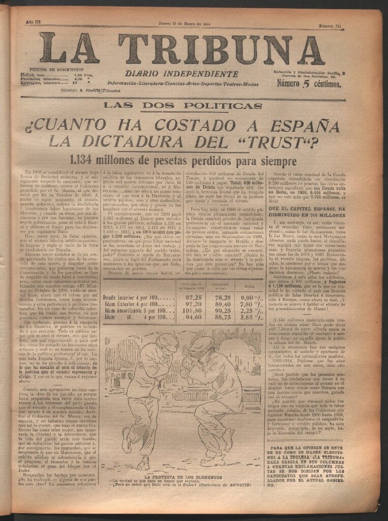 Miniatura de La Tribuna del 15 de enero de 1914