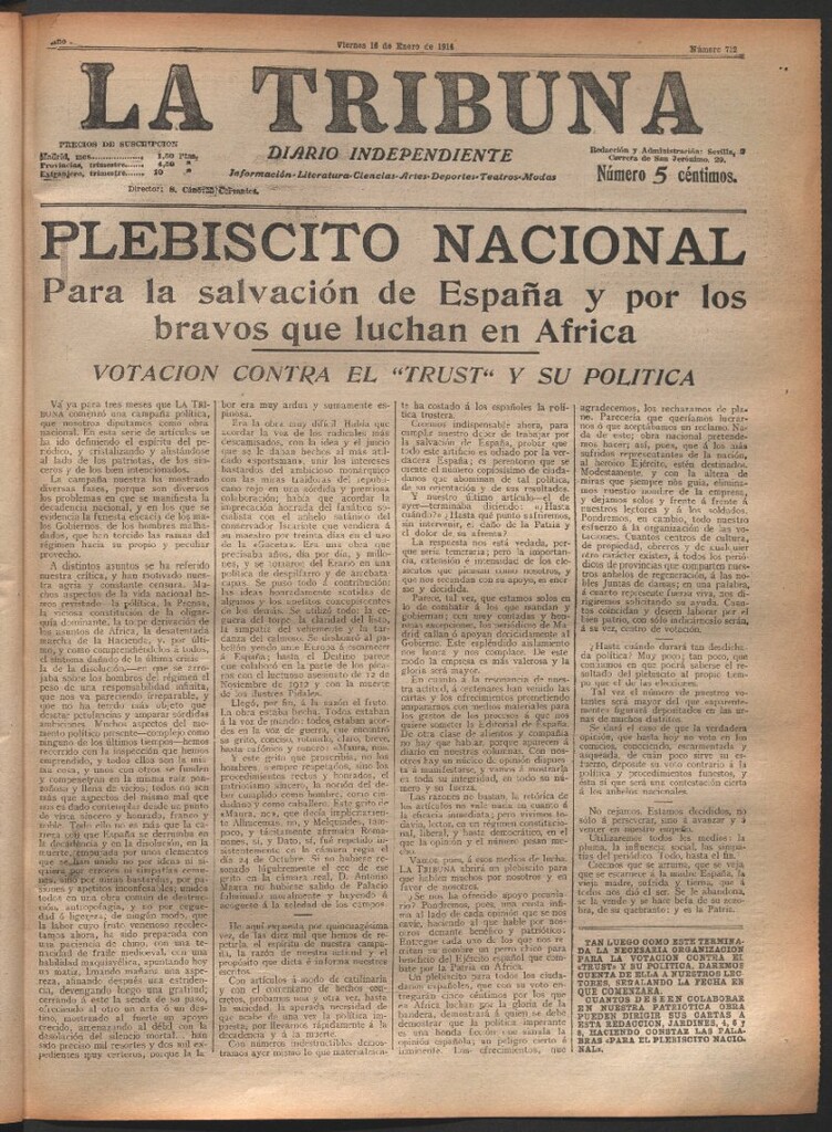 Miniatura de La Tribuna del 16 de enero de 1914