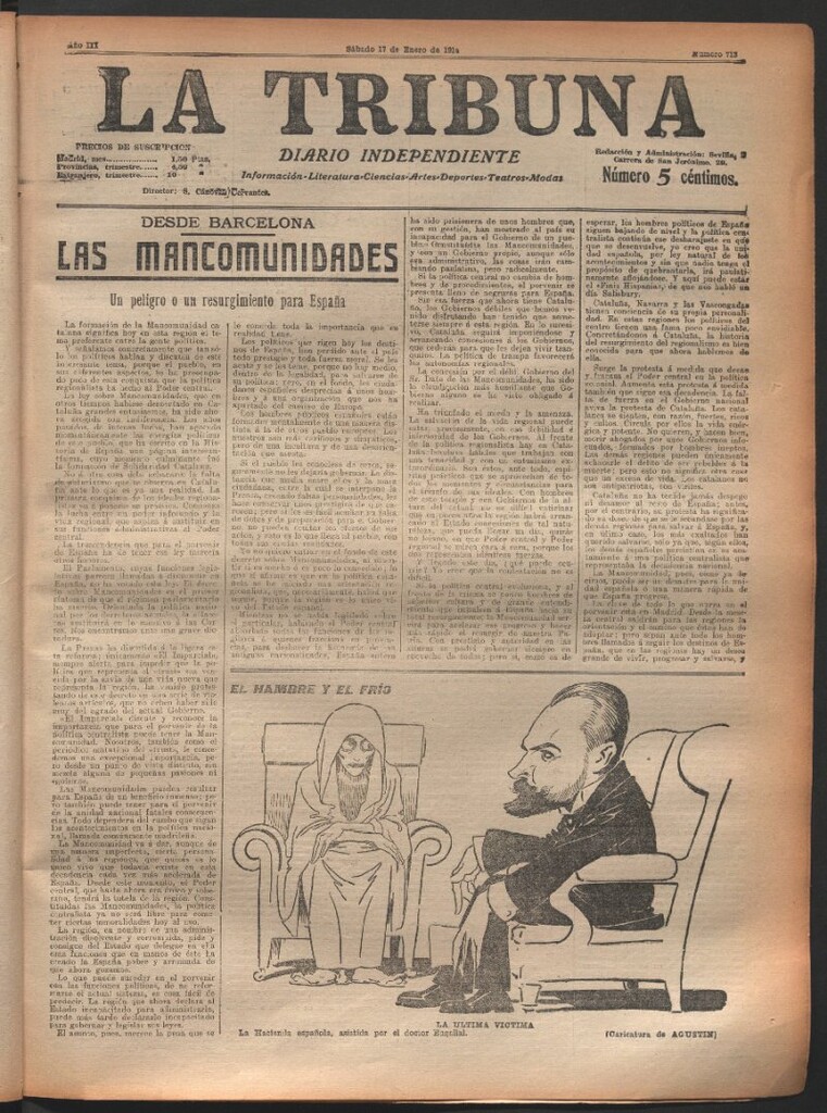 Miniatura de La Tribuna del 17 de enero de 1914