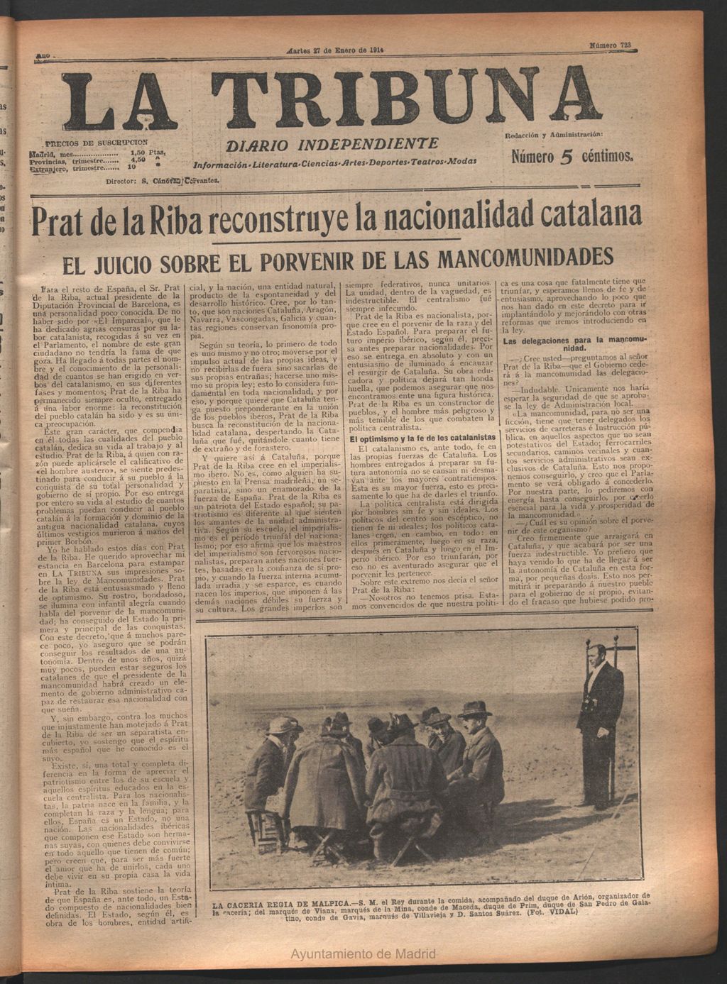 Miniatura de La Tribuna del 27 de enero de 1914