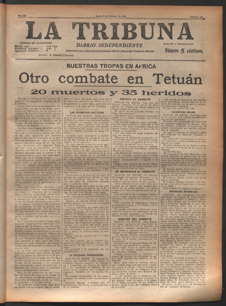 Miniatura de La Tribuna del 2 de febrero de 1914