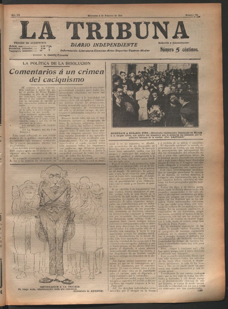Miniatura de La Tribuna del 4 de febrero de 1914