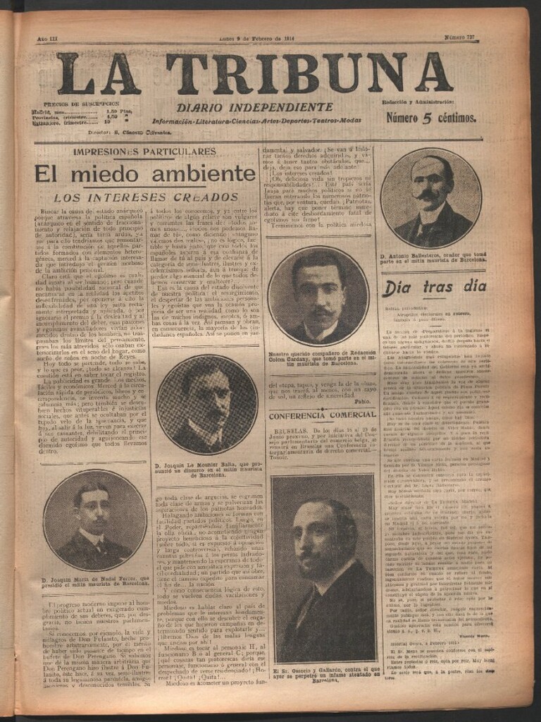 Miniatura de La Tribuna del 9 de febrero de 1914