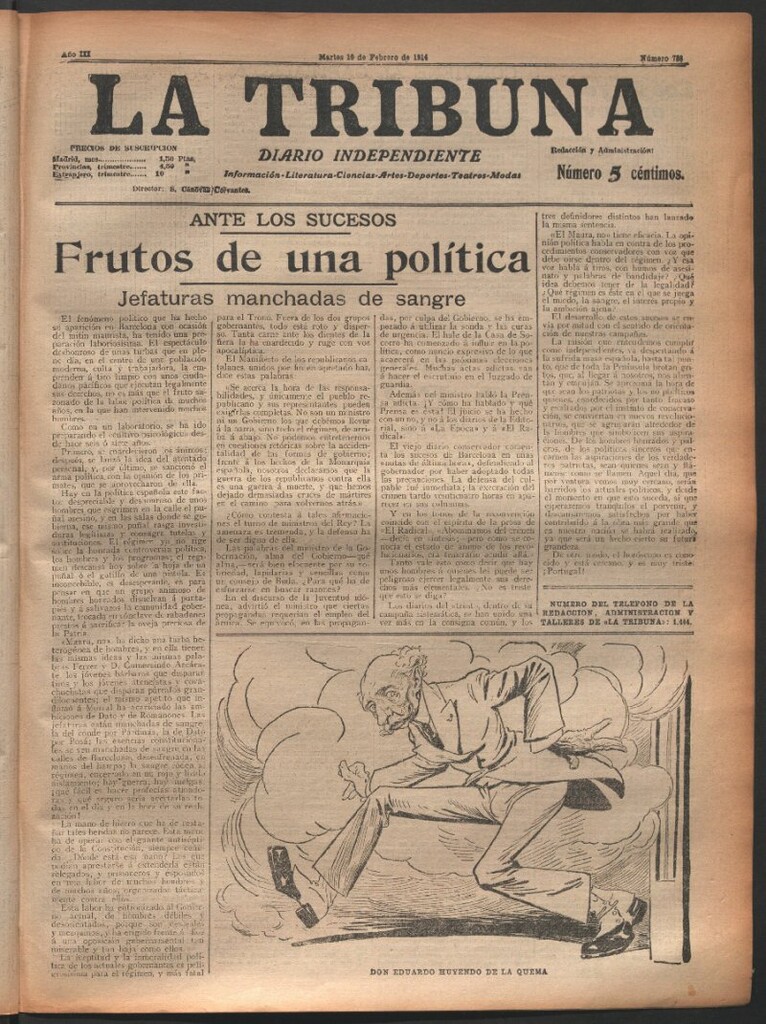 Miniatura de La Tribuna del 10 de febrero de 1914