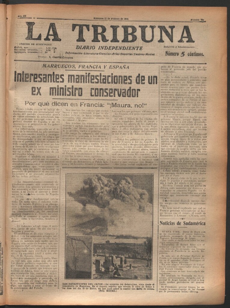 Miniatura de La Tribuna del 11 de febrero de 1914