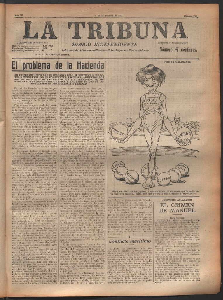 Miniatura de La Tribuna del 12 de febrero de 1914