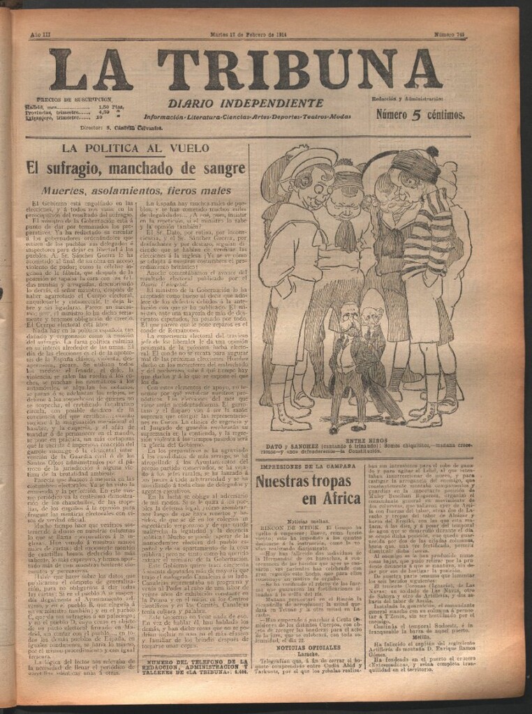 Miniatura de La Tribuna del 17 de febrero de 1914