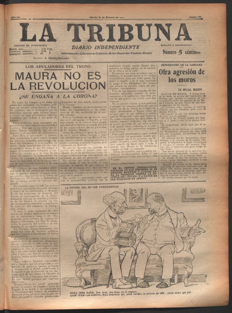 Miniatura de La Tribuna del 21 de febrero de 1914