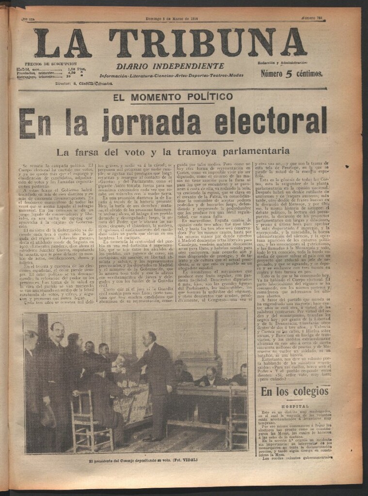 Miniatura de La Tribuna del 8 de marzo de 1914