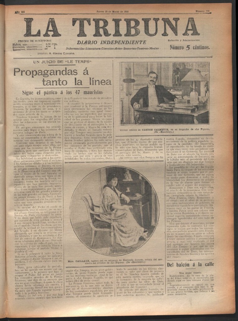 Miniatura de La Tribuna del 19 de marzo de 1914