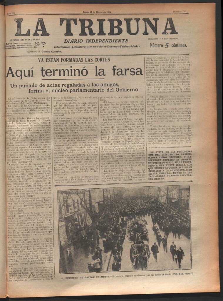 Miniatura de La Tribuna del 23 de marzo de 1914