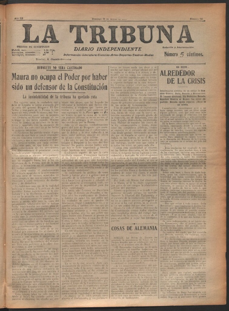 Miniatura de La Tribuna del 29 de marzo de 1914
