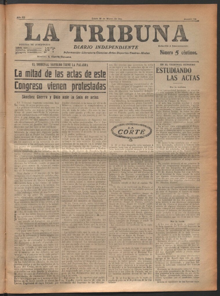 Miniatura de La Tribuna del 30 de marzo de 1914