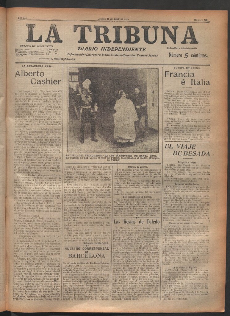 Miniatura de La Tribuna del 11 de abril de 1914