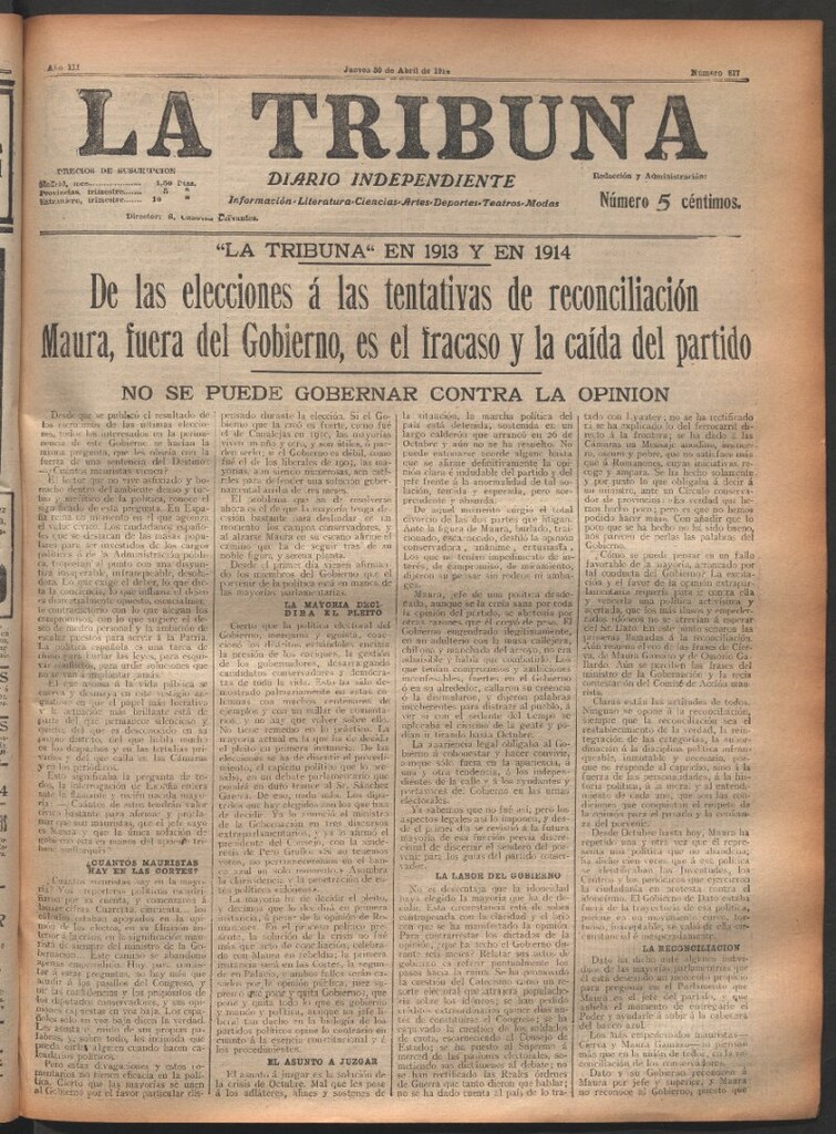 Miniatura de La Tribuna del 30 de abril de 1914