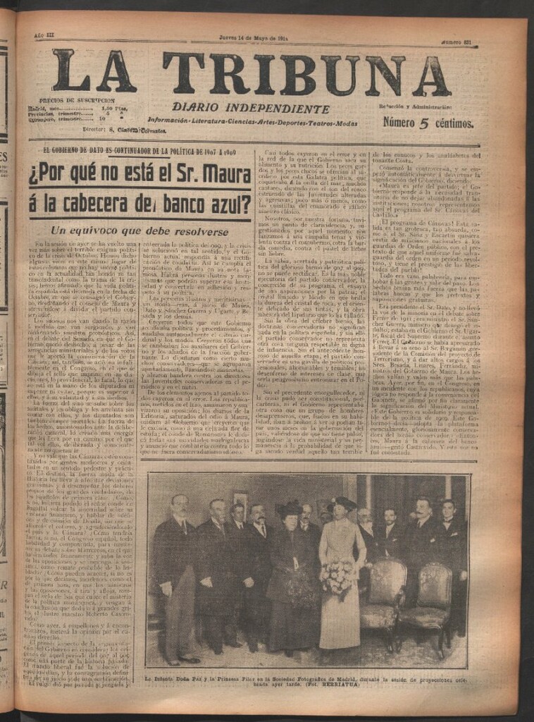 Miniatura de La Tribuna del 14 de mayo de 1914